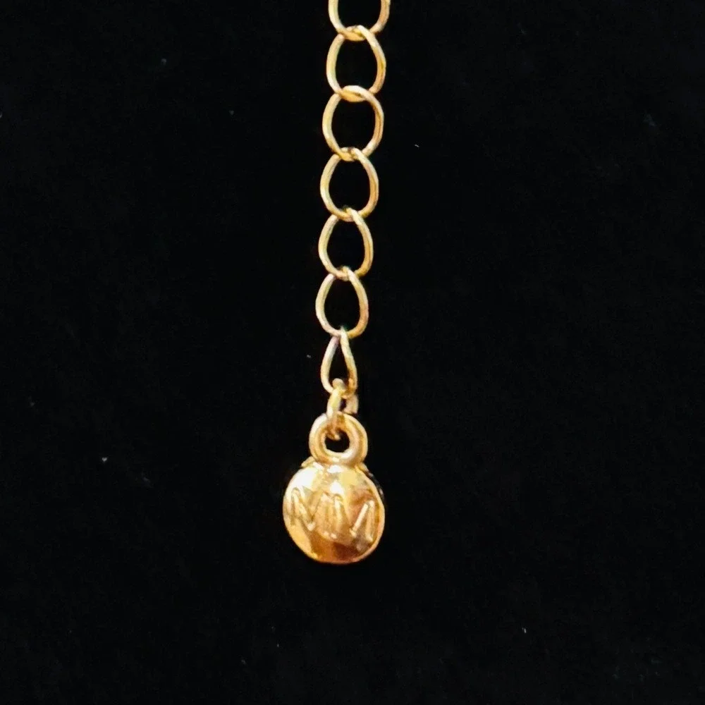 Mayamar 24K Gold Necklace w/ Onyx, Coin & Pearl Pendant | Boho Luxe‎